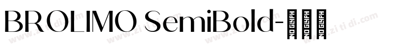 BROLIMO SemiBold字体转换